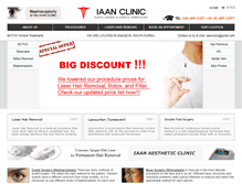 Tablet Screenshot of iaanclinic.com